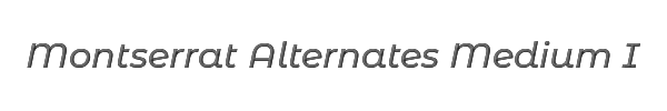Montserrat Alternates Medium Italic 