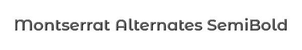 Montserrat Alternates SemiBold 