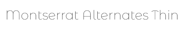 Montserrat Alternates Thin 