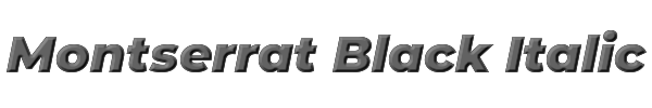 Montserrat Black Italic 