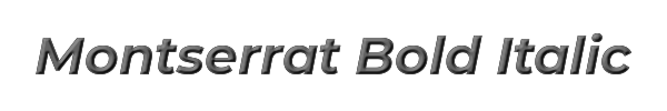 Montserrat Bold Italic 