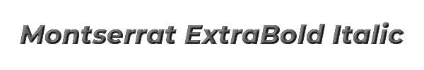 Montserrat ExtraBold Italic 