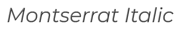 Montserrat Italic 