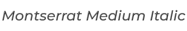 Montserrat Medium Italic 