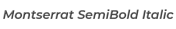 Montserrat SemiBold Italic 