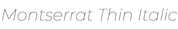 Montserrat Thin Italic 