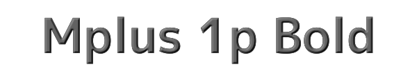 Mplus 1p Bold 