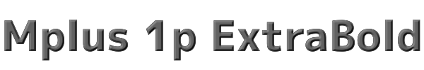Mplus 1p ExtraBold 