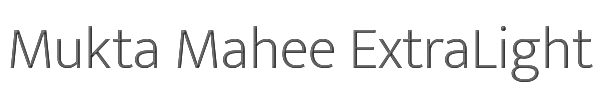 Mukta Mahee ExtraLight 