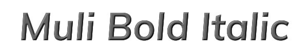 Muli Bold Italic 