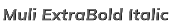 Muli ExtraBold Italic 