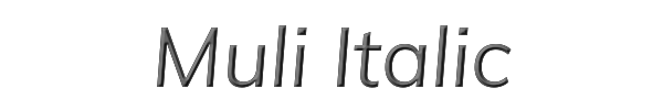 Muli Italic 