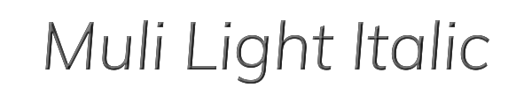 Muli Light Italic 