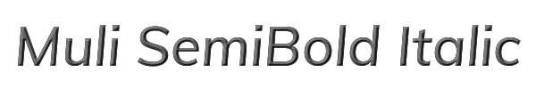 Muli SemiBold Italic 