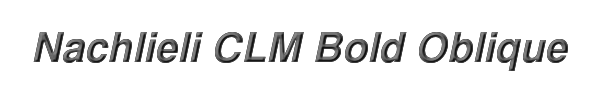 Nachlieli CLM Bold Oblique 
