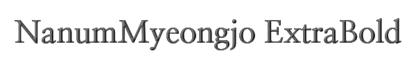 NanumMyeongjo ExtraBold 