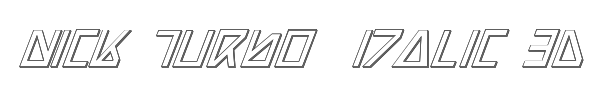 Nick Turbo  Italic 3D 