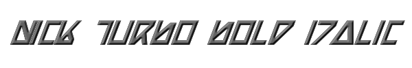 Nick Turbo Bold Italic 