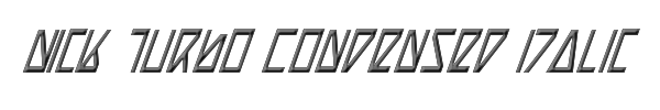 Nick Turbo Condensed Italic 