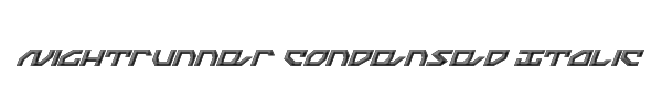 Nightrunner Condensed Italic 
