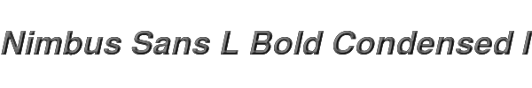 Nimbus Sans L Bold Condensed Italic 