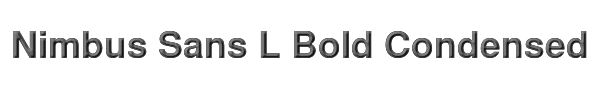 Nimbus Sans L Bold Condensed 