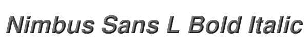 Nimbus Sans L Bold Italic 