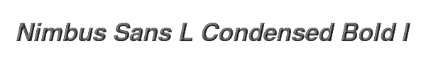 Nimbus Sans L Condensed Bold Italic 