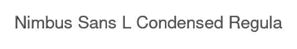 Nimbus Sans L Condensed Regular 