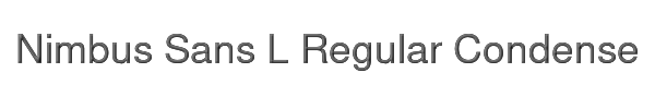 Nimbus Sans L Regular Condensed 