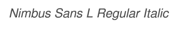 Nimbus Sans L Regular Italic 