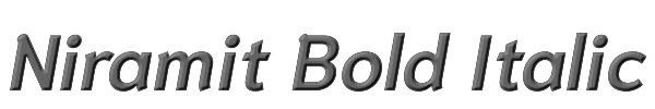 Niramit Bold Italic 