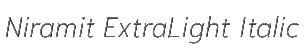 Niramit ExtraLight Italic 