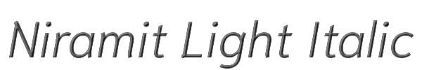 Niramit Light Italic 