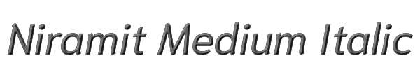 Niramit Medium Italic 