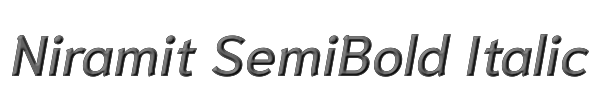 Niramit SemiBold Italic 