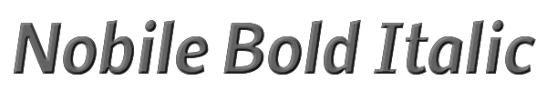 Nobile Bold Italic 