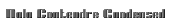 Nolo Contendre Condensed 