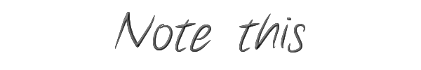 Note this 