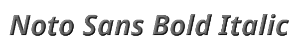 Noto Sans Bold Italic 