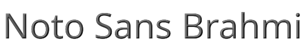 Noto Sans Brahmi 