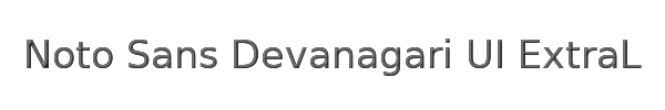 Noto Sans Devanagari UI ExtraLight 