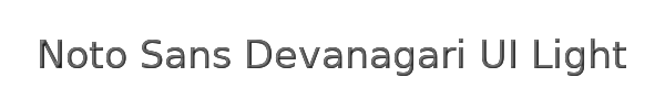 Noto Sans Devanagari UI Light 
