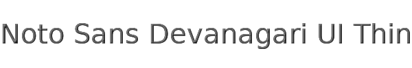Noto Sans Devanagari UI Thin 