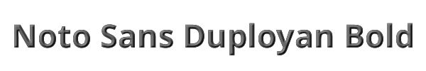 Noto Sans Duployan Bold 