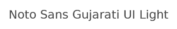Noto Sans Gujarati UI Light 
