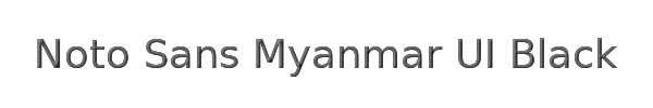 Noto Sans Myanmar UI Black 