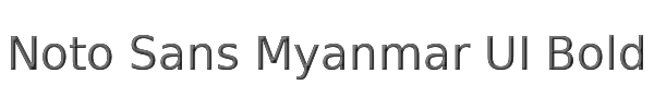 Noto Sans Myanmar UI Bold 