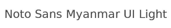 Noto Sans Myanmar UI Light 