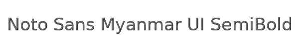 Noto Sans Myanmar UI SemiBold 